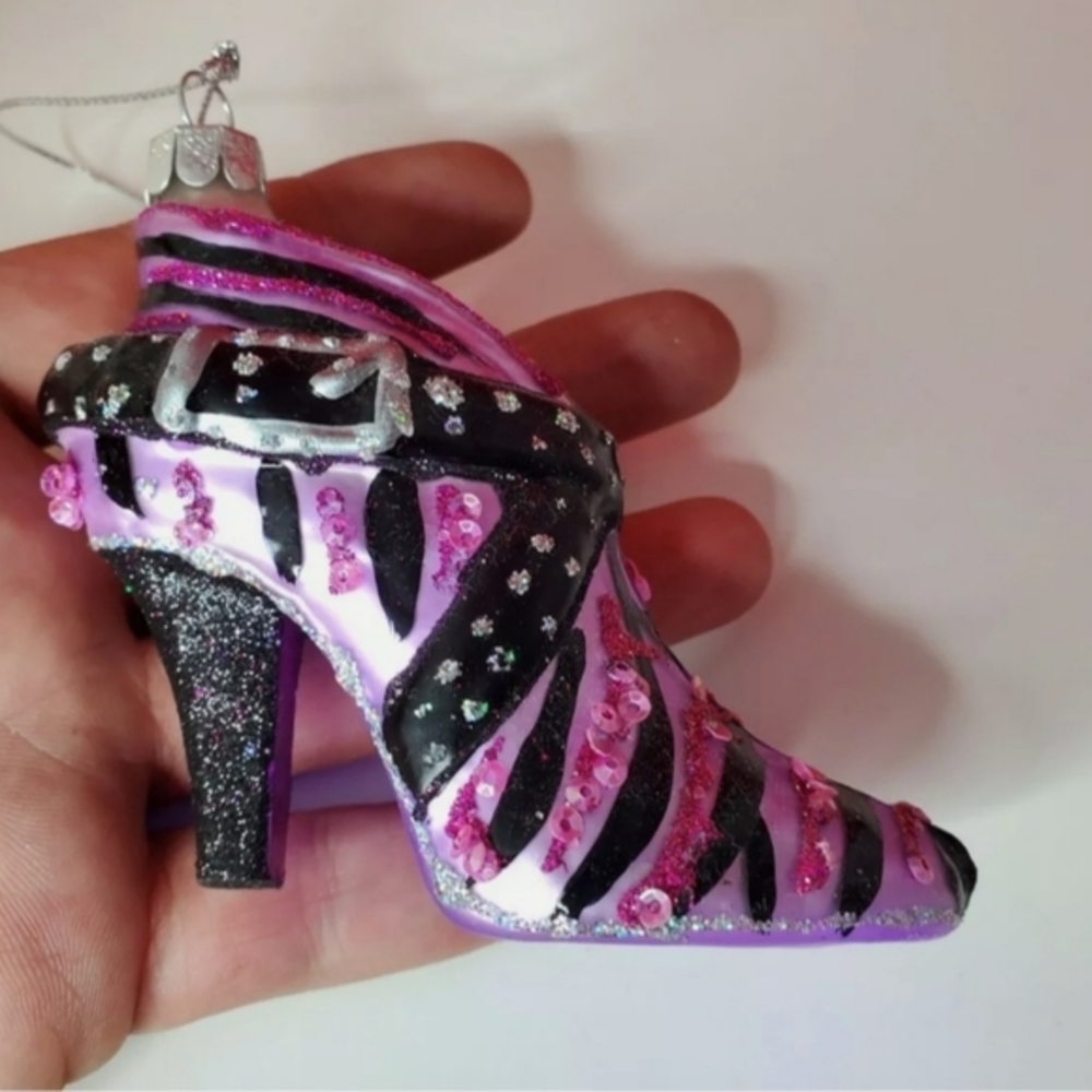 WOMENS HIGH HEEL/STILLETTO -North Pole Trading Company Glass Ornament Christmas - Picture 4 of 4